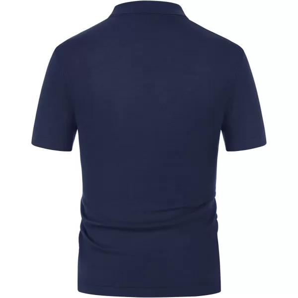 PJ PAUL JONES Men's Contrast 70s Vintage Polo Shirts Short Sleeve Knitwear
