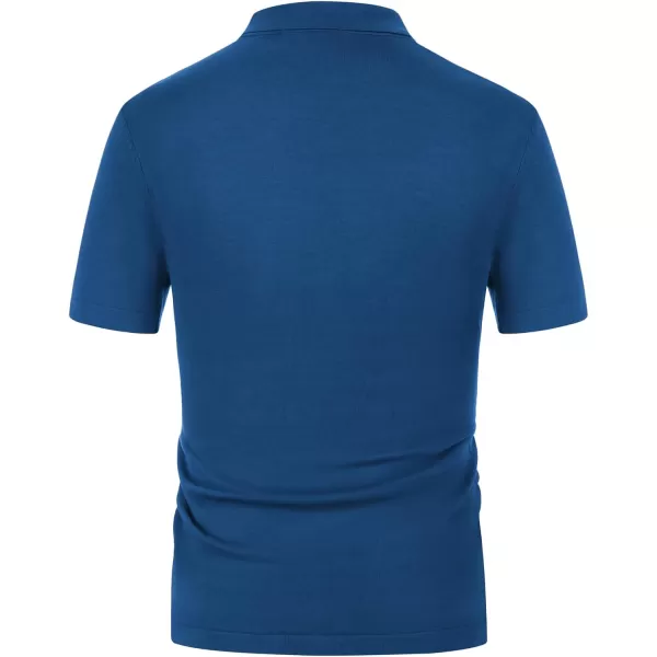 PJ PAUL JONES Men's Contrast 70s Vintage Polo Shirts Short Sleeve Knitwear