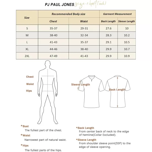 PJ PAUL JONES Men's Knit Button Down Shirts Vintage Polo Shirts Casual Beach Shirts