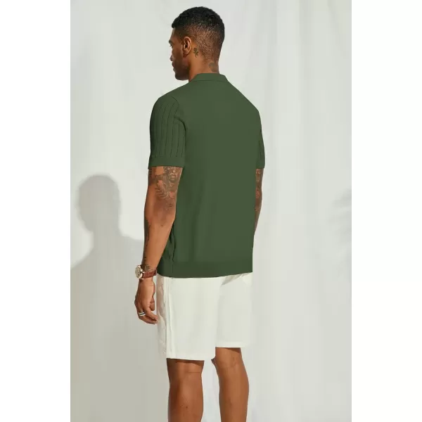 PJ PAUL JONES Mens Knit Shirt Short Sleeve Summer Hollow Out Shirt Beach Button Down Shirt