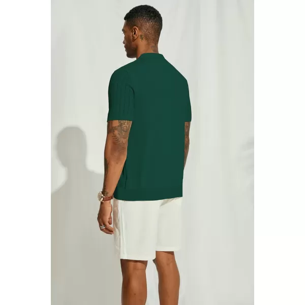 PJ PAUL JONES Mens Knit Shirt Short Sleeve Summer Hollow Out Shirt Beach Button Down Shirt