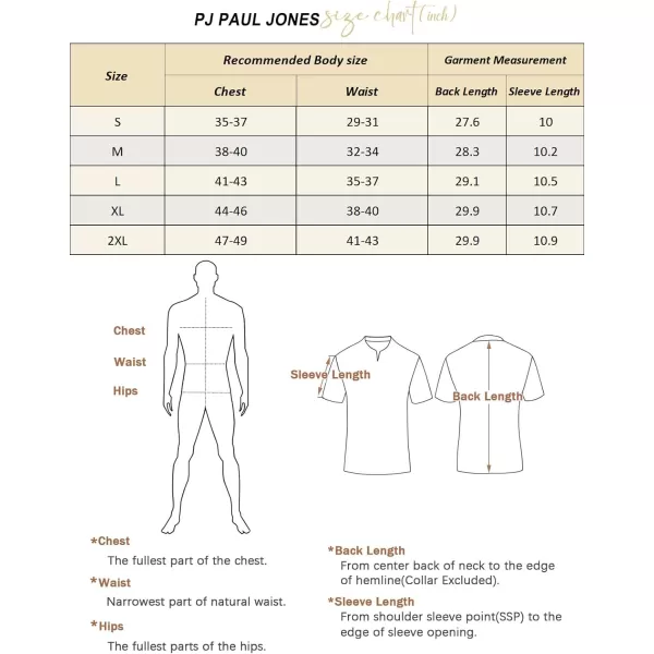 PJ PAUL JONES Men's Knit Shirt Short Sleeve Waffle Polo Shirt Casual Summer Shirt with Pocket