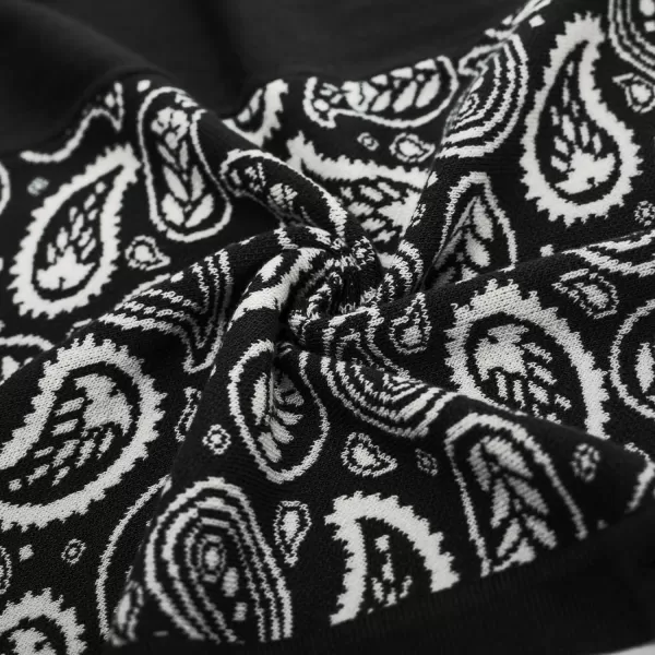 PJ PAUL JONES Mens Paisley Retro Shirts Short Sleeve Polo Shirts