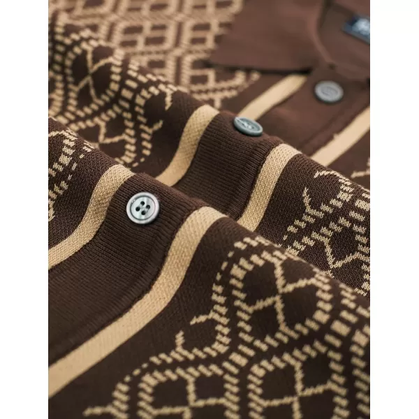 PJ PAUL JONES Men's Polo Shirts 70s Vintage Shirts Contrast Knitted Polo Shirts
