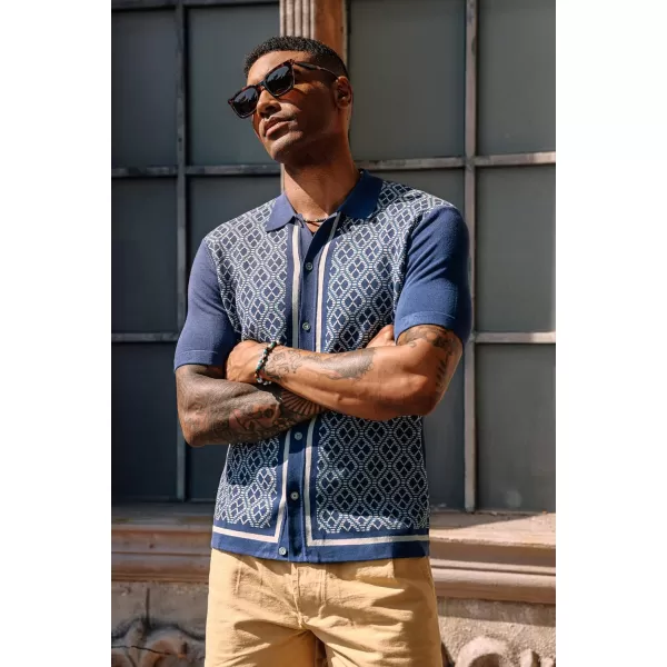PJ PAUL JONES Men's Polo Shirts 70s Vintage Shirts Contrast Knitted Polo Shirts