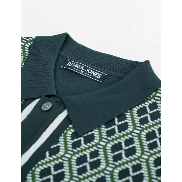 PJ PAUL JONES Men's Polo Shirts 70s Vintage Shirts Contrast Knitted Polo Shirts