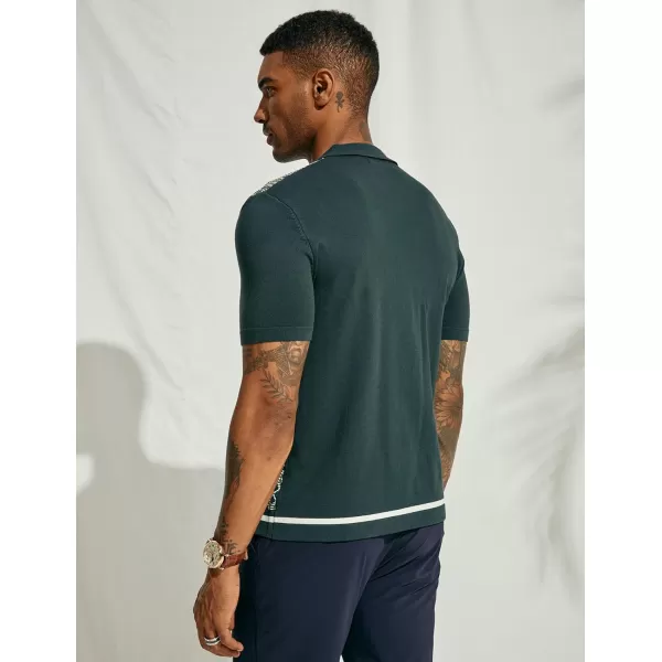 PJ PAUL JONES Men's Polo Shirts 70s Vintage Shirts Contrast Knitted Polo Shirts