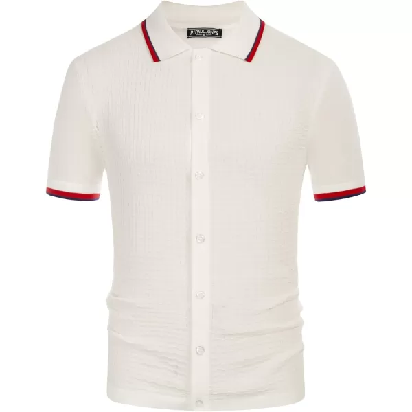 PJ PAUL JONES Mens Summer Breathable Lightweight Golf Shirts Knitting Stretchy Polo Shirts