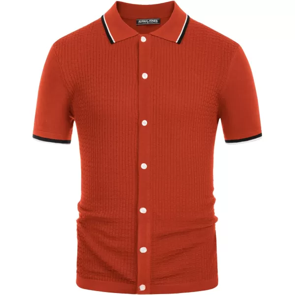 PJ PAUL JONES Mens Summer Breathable Lightweight Golf Shirts Knitting Stretchy Polo Shirts