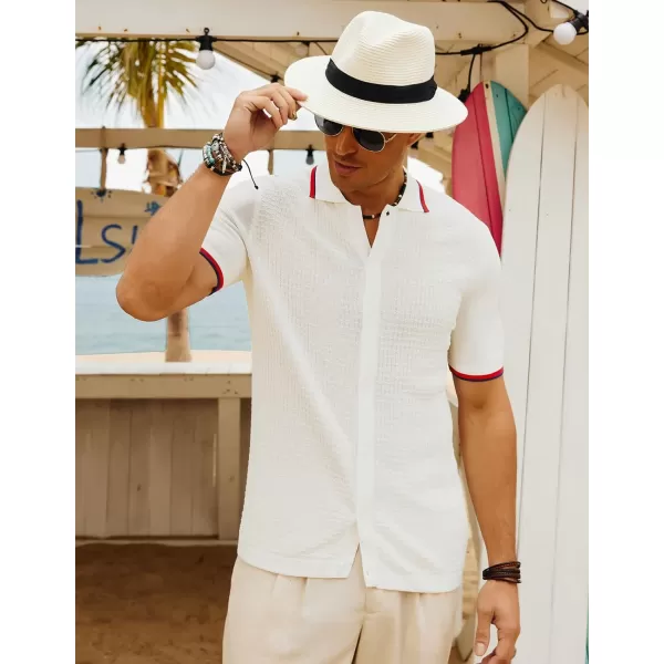 PJ PAUL JONES Mens Summer Breathable Lightweight Golf Shirts Knitting Stretchy Polo Shirts