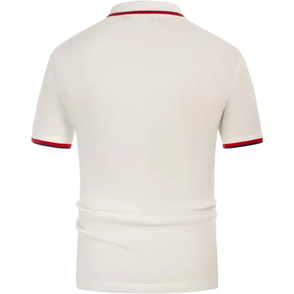 PJ PAUL JONES Mens Summer Breathable Lightweight Golf Shirts Knitting Stretchy Polo Shirts