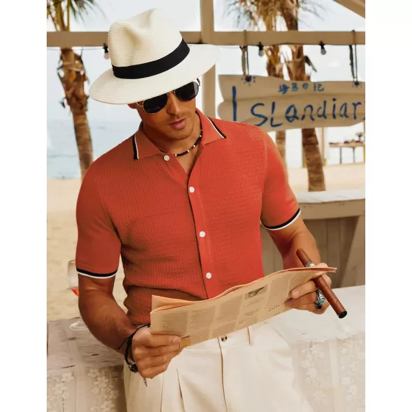 PJ PAUL JONES Mens Summer Breathable Lightweight Golf Shirts Knitting Stretchy Polo Shirts