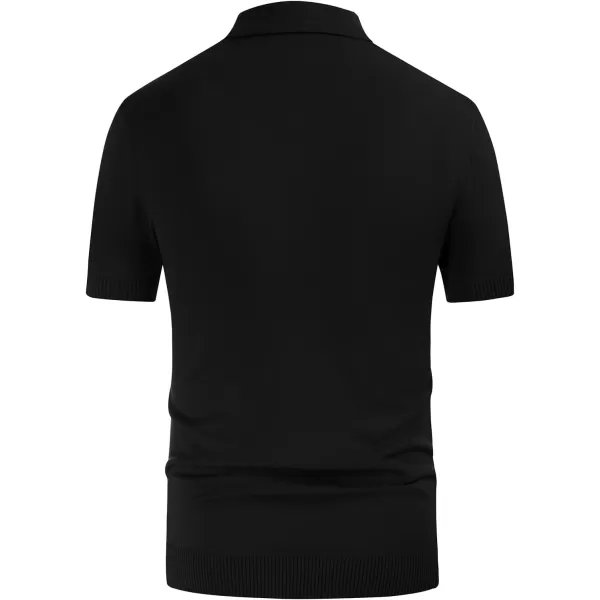 PJ PAUL JONES Mens Vintage Striped Polo Shirts Button Front Knit Polo T Shirt