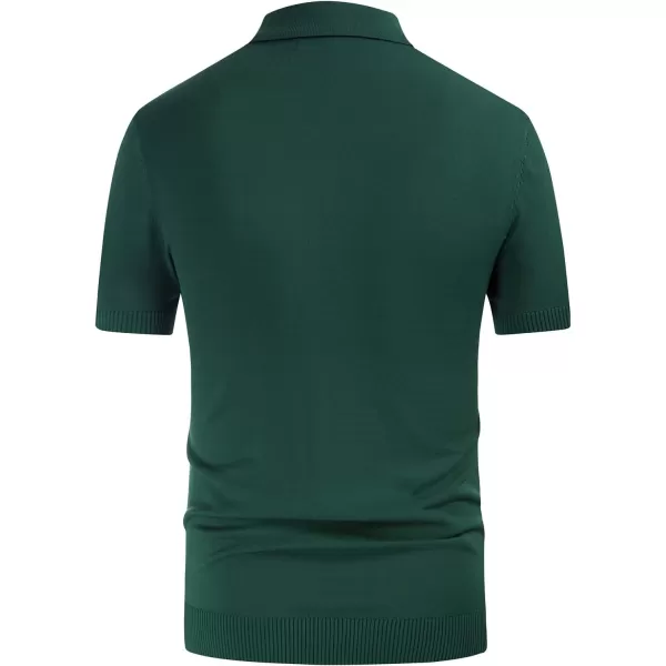 PJ PAUL JONES Mens Vintage Striped Polo Shirts Button Front Knit Polo T Shirt