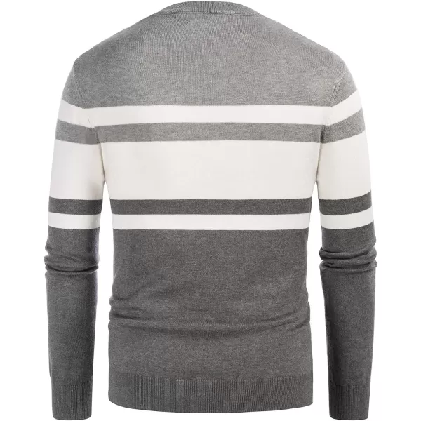 PJ Paul Jones Mens Striped Pullover Sweater Crewneck Contrast Fine Knitted Sweaters