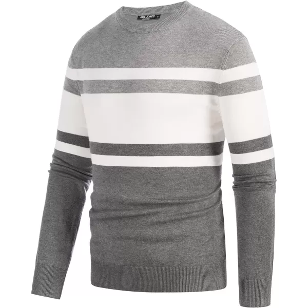 PJ Paul Jones Mens Striped Pullover Sweater Crewneck Contrast Fine Knitted Sweaters