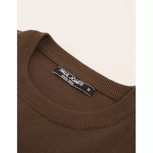 PJ Paul Jones Mens Striped Pullover Sweater Crewneck Contrast Fine Knitted Sweaters