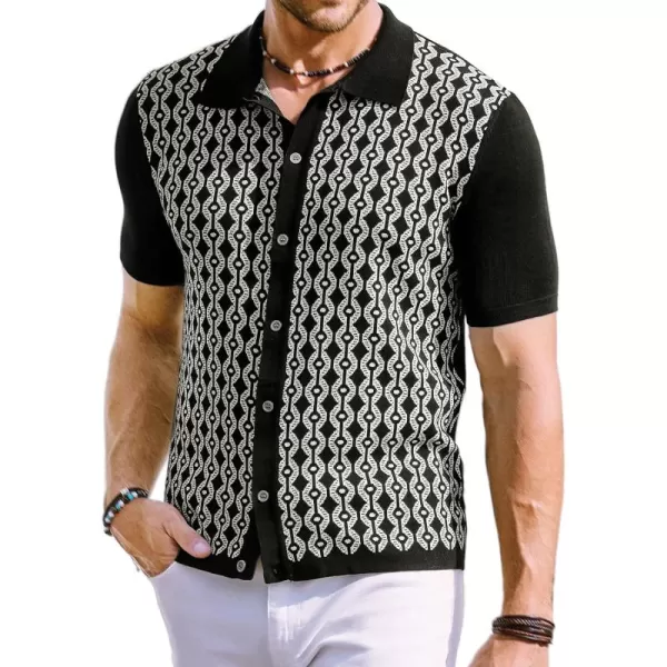 PJ PAUL JONES Men's Contrast 70s Vintage Polo Shirts Short Sleeve Knitwear