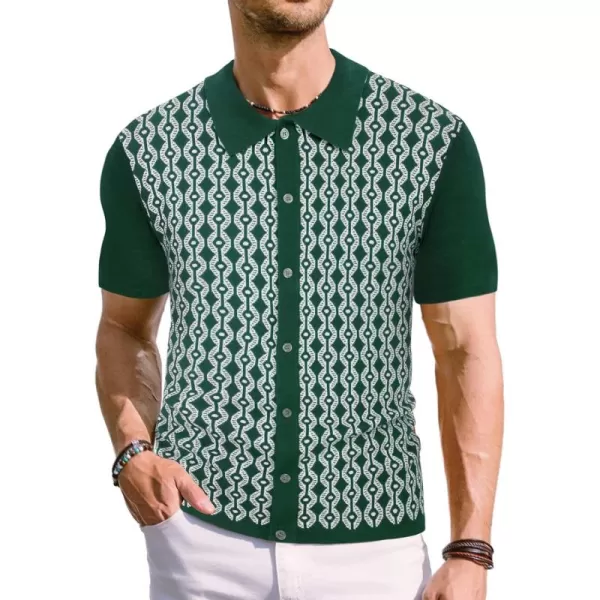 PJ PAUL JONES Men's Contrast 70s Vintage Polo Shirts Short Sleeve Knitwear
