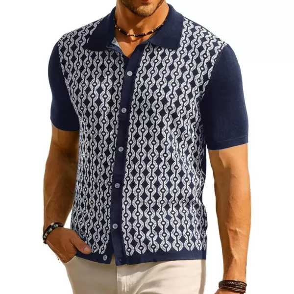 PJ PAUL JONES Men's Contrast 70s Vintage Polo Shirts Short Sleeve Knitwear