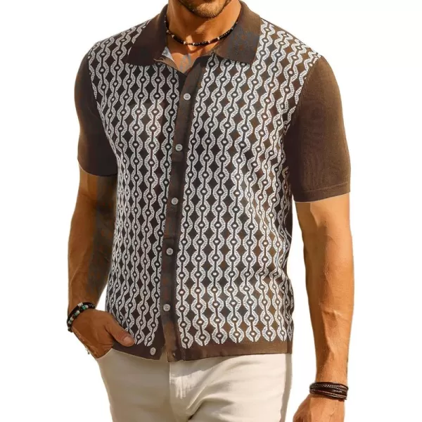 PJ PAUL JONES Men's Contrast 70s Vintage Polo Shirts Short Sleeve Knitwear