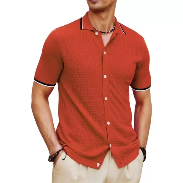 PJ PAUL JONES Mens Summer Breathable Lightweight Golf Shirts Knitting Stretchy Polo Shirts