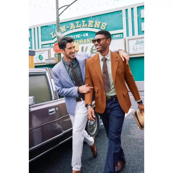 PJ PAUL JONES Men's Sport Coats and Blazers Linen Cotton Blazer Regular Fit 2 Buttons Suit Jacket