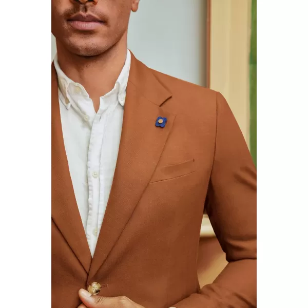 PJ PAUL JONES Men's Sport Coats and Blazers Linen Cotton Blazer Regular Fit 2 Buttons Suit Jacket