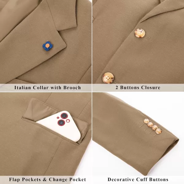 PJ PAUL JONES Men's Sport Coats and Blazers Linen Cotton Blazer Regular Fit 2 Buttons Suit Jacket
