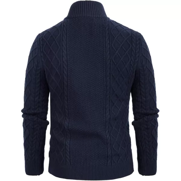 PJ Paul Jones Men's Casual Quarter-Zip Sweaters Cable Knit Thermal Pullover