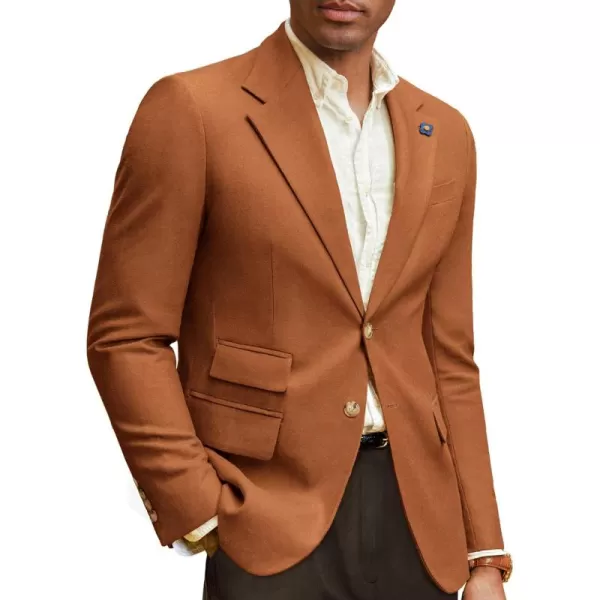 PJ PAUL JONES Men's Sport Coats and Blazers Linen Cotton Blazer Regular Fit 2 Buttons Suit Jacket