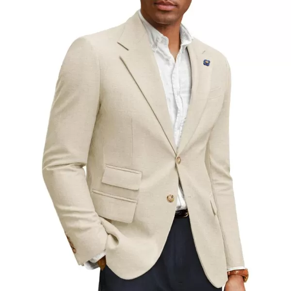 PJ PAUL JONES Men's Sport Coats and Blazers Linen Cotton Blazer Regular Fit 2 Buttons Suit Jacket