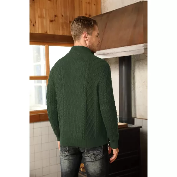 PJ Paul Jones Men's Casual Quarter-Zip Sweaters Cable Knit Thermal Pullover