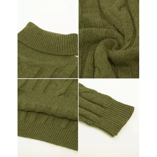 PJ Paul Jones Men's Casual Turtleneck Sweaters Cable Knit Thermal Pullover Sweater