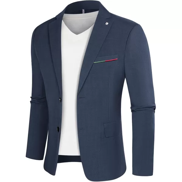 PJ PAUL JONES Mens Blazer Lightweight Sport Coats Casual Two Buttons Notched Lapel Suit Jacket with Removable Brooch