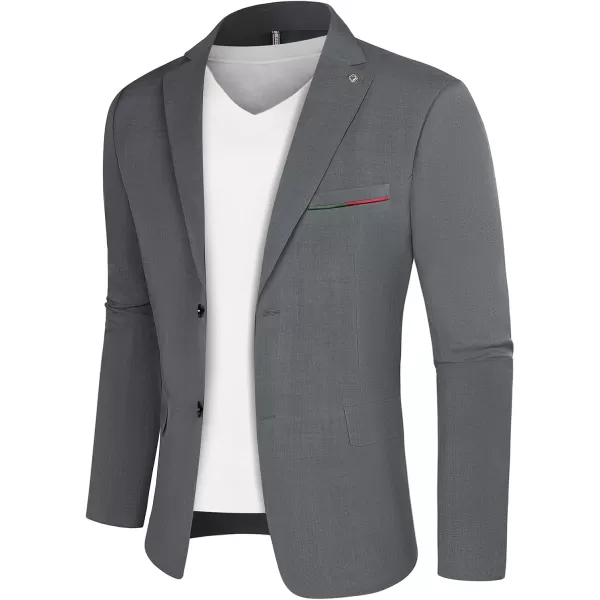 PJ PAUL JONES Mens Blazer Lightweight Sport Coats Casual Two Buttons Notched Lapel Suit Jacket with Removable Brooch