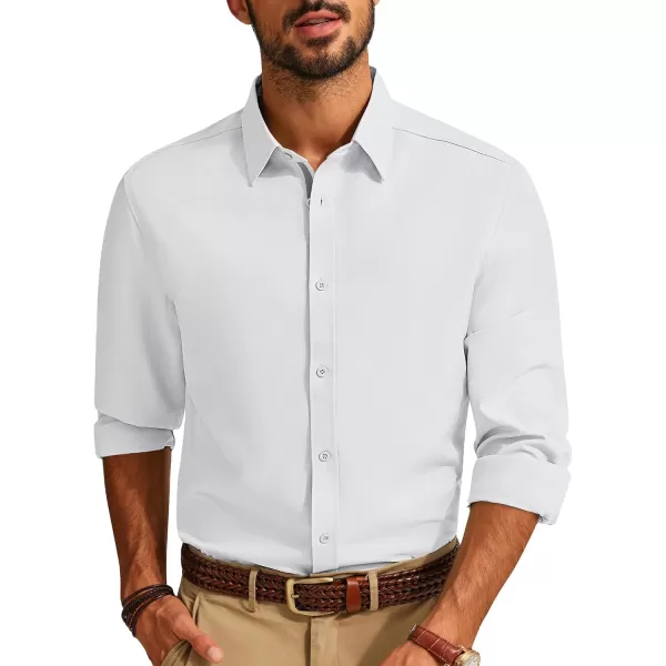 PJ PAUL JONES Mens Dress Shirts Wrinkle Free Stretch Button Down Shirt Casual Long Sleeve Business Shirts