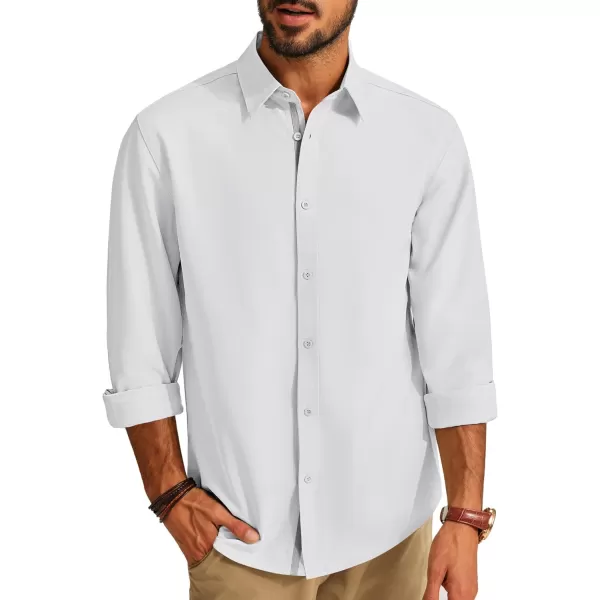 PJ PAUL JONES Mens Dress Shirts Wrinkle Free Stretch Button Down Shirt Casual Long Sleeve Business Shirts