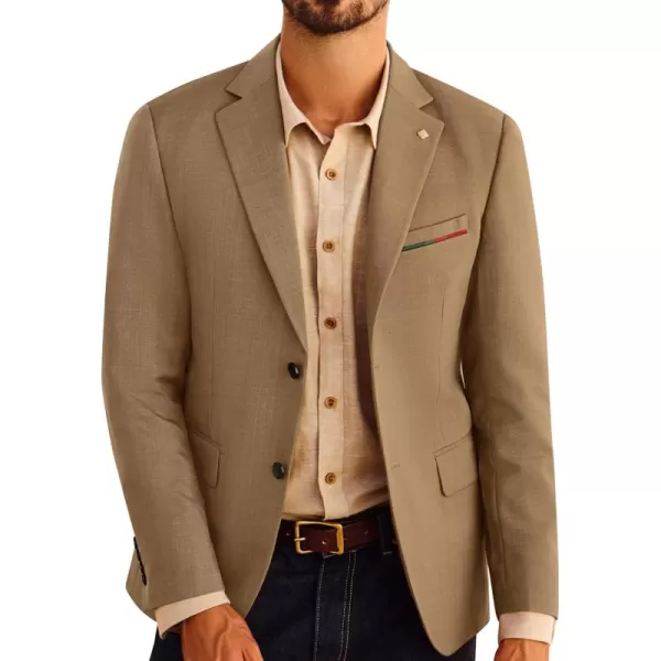 PJ PAUL JONES Mens Blazer Lightweight Sport Coats Casual Two Buttons Notched Lapel Suit Jacket with Removable Brooch