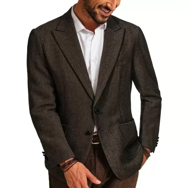 PJ PAUL JONES Mens British Wool Blend Blazer Two Button Vintage Tweed Sport Jacket