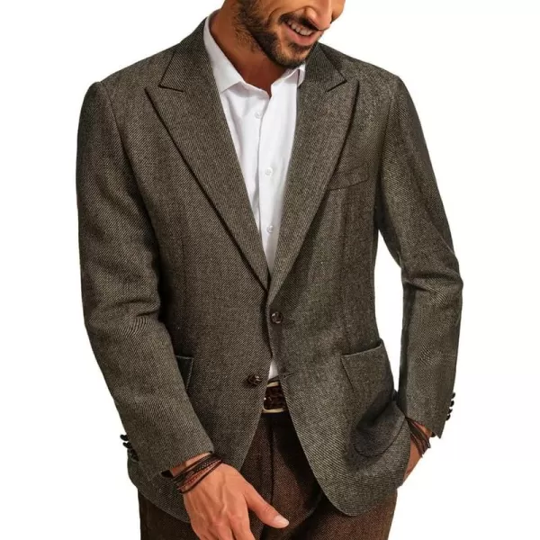 PJ PAUL JONES Mens British Wool Blend Blazer Two Button Vintage Tweed Sport Jacket