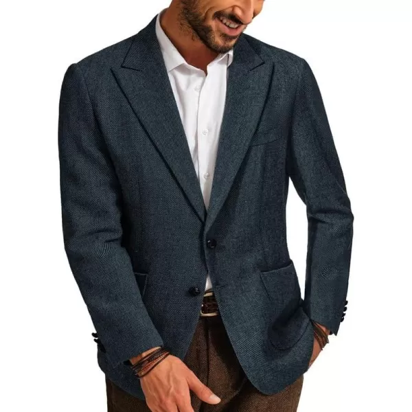 PJ PAUL JONES Mens British Wool Blend Blazer Two Button Vintage Tweed Sport Jacket