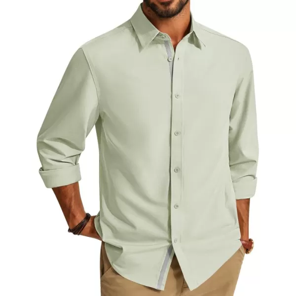 PJ PAUL JONES Mens Dress Shirts Wrinkle Free Stretch Button Down Shirt Casual Long Sleeve Business Shirts