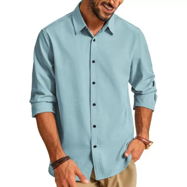 PJ PAUL JONES Mens Long Sleeve Button Down Shirts Wrinkle Free Stretch Untucked Dress Shirts Business Casual Shirt