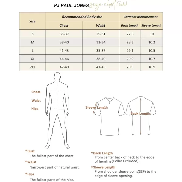 PJ PAUL JONES Mens Knit Polo Shirts Casual Short Sleeve Texture Golf Shirt