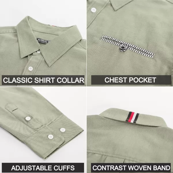 PJ PAUL JONES Men's Button Down Shirts Casual Long Sleeve Cotton Oxford Shirt with Pocket