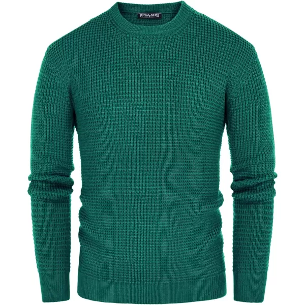 PJ PAUL JONES Mens Crewneck Pullover Sweater Waffle Textured Long Sleeve Knitted Sweaters