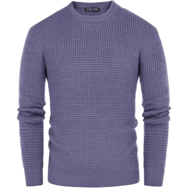 PJ PAUL JONES Mens Crewneck Pullover Sweater Waffle Textured Long Sleeve Knitted Sweaters