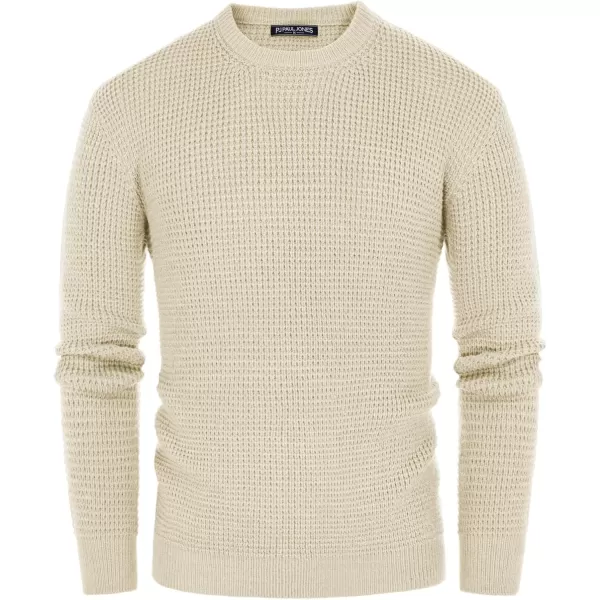 PJ PAUL JONES Mens Crewneck Pullover Sweater Waffle Textured Long Sleeve Knitted Sweaters