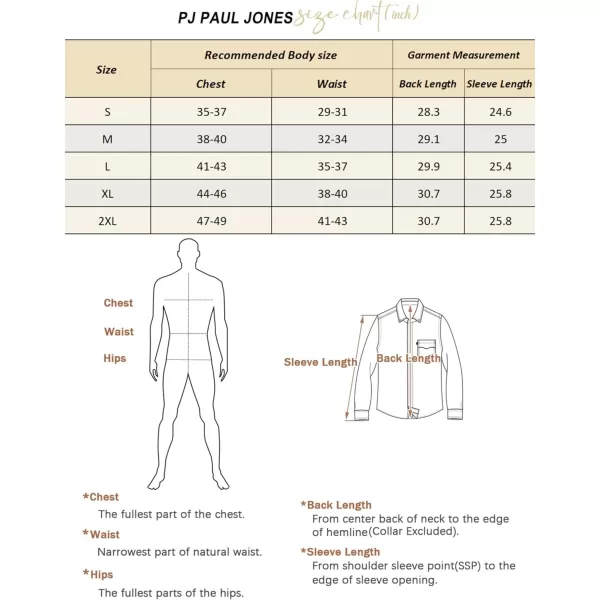 PJ PAUL JONES Men's Long Sleeve Wrinkle Free Shirts Stretch Button Up Dress Shirt